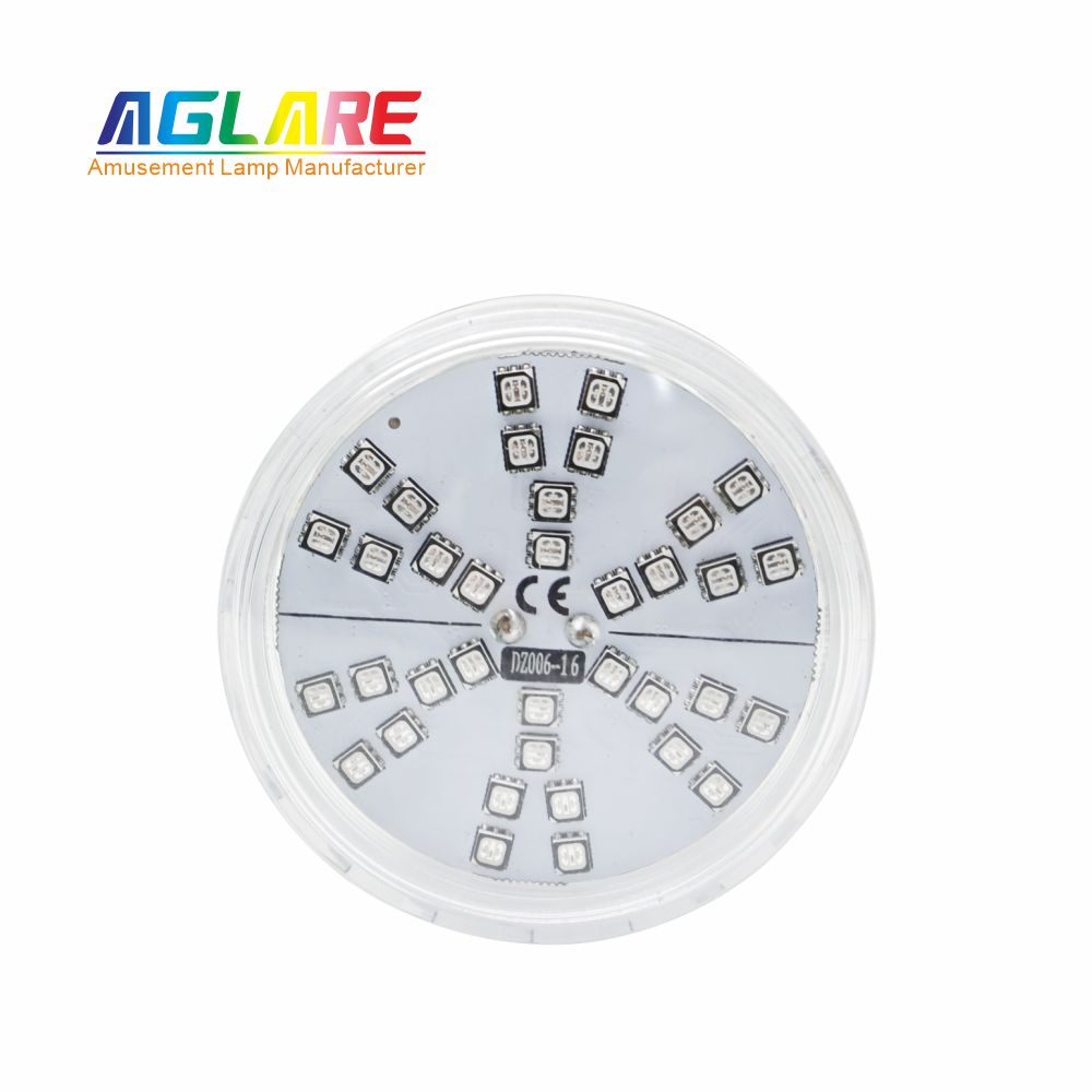 60mm RGB LED游乐场灯1-16自动程序旋转效果- AC24V，，，，，， 42led